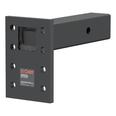 CURT - CURT 48329 Adjustable Pintle Mount 2.5" Shank 18000 lbs 7" High 8" Long
