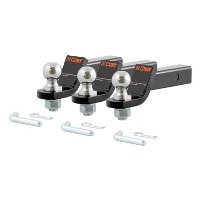 CURT - CURT 45037 Loaded Ball Mounts w/2" Balls 2" Shank 7500 lbs 2" Drop 3-Pack