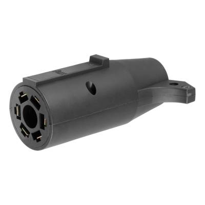 CURT - CURT 57260 Adapter 7-Way RV Blade To 6-Way Round Trailer Center Pin Auxiliary