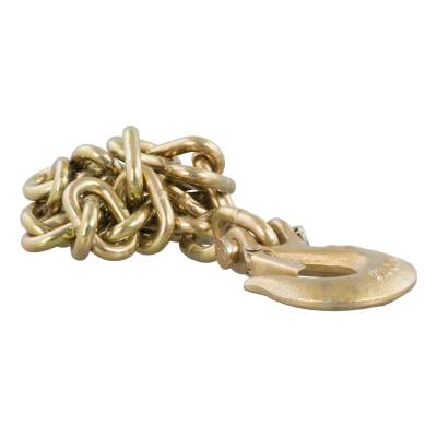 CURT - CURT 80304 35" Safety Chain w/1 Clevis Hook 18800 lbs Yellow Zinc