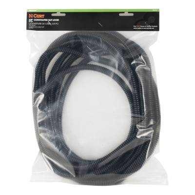 CURT - CURT 59825 Convoluted Slit Loom 3/8" x 25' Tubing Packaged