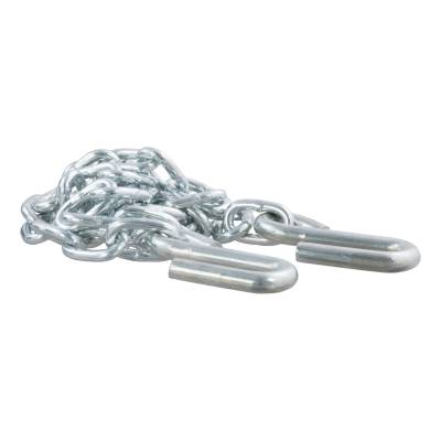 CURT - CURT 80010 48" Safety Chain w/2 S-Hooks 2000 lbs Clear Zinc