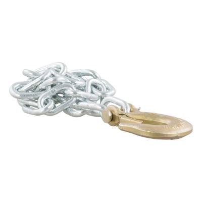 CURT - CURT 80302 35" Safety Chain w/1 Clevis Hook 7800 lbs Clear Zinc