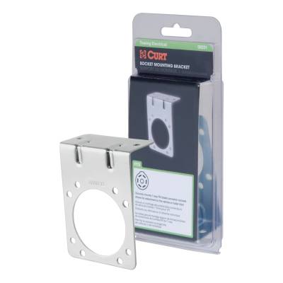 CURT - CURT 58231 Connector Mounting Bracket for 7-Way RV Blade Zinc Packaged