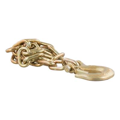 CURT - CURT 80303 35" Safety Chain w/1 Clevis Hook 12600 lbs Yellow Zinc