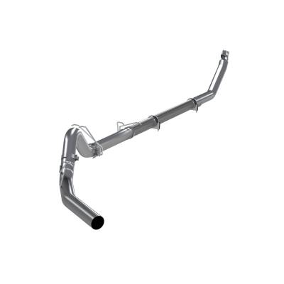 MBRP Exhaust - MBRP S6100PLM AL 4" Turbo Back One Side Exit w/o Muffler for 98-02 RAM 2500/3500