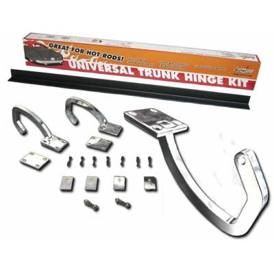 Autoloc - Autoloc AUTTRH Paintable White Zinc Plated Trunk Hinge Kit Universal