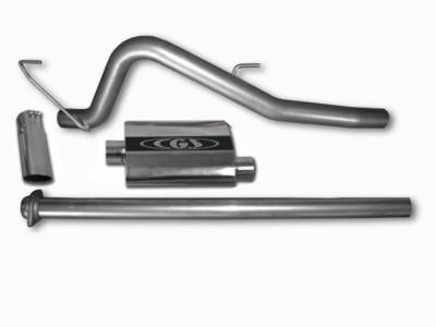 CGS - CGS 60075 Mild Alum Cat-Back Exhaust for 11-13 Ford F150 CC5.5/EC6.5 5.0/6.2