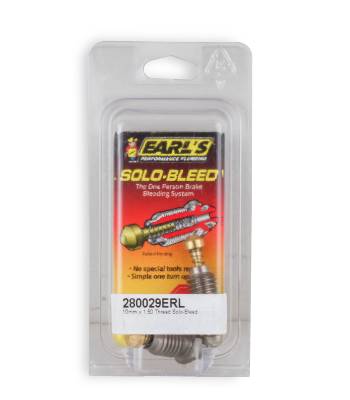 Earl's Performance - Earls Plumbing 280029ERL Solo Bleed Screws 10mm x 1.5 x 27mm Thread Metric Pair