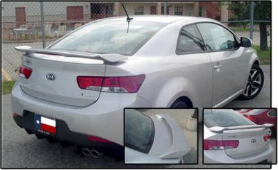 Dallas Automotive Restyling - DAR ABS-738 for Kia Forte Post Mount Rear Spoiler Unpainted Lighted
