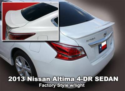 Dallas Automotive Restyling - DAR ABS-764 for Altima Flush Mount Rear Spoiler Unpainted Lighted