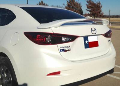 Dallas Automotive Restyling - DAR ABS-783 Mazda 3 Post Mount Rear Spoiler Unpainted Lighted