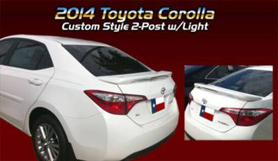 Dallas Automotive Restyling - DAR ABS-780 Post Mount Rear Spoiler Unpainted Lighted for Toyota Corolla
