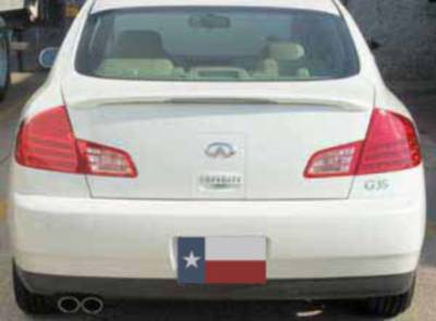 Dallas Automotive Restyling - DAR FG-015 Lip Mount Rear Spoiler Unpainted for Infiniti G35