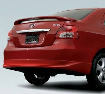 Dallas Automotive Restyling - DAR FG-244 Post Mount Rear Spoiler Unpainted Lighted for Toyota Yaris
