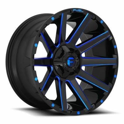 Fuel 1PC - Fuel Off Road D644 CONTRA 20x10 6x135/5.5 -19mm Black/Blue Tint D64420009846
