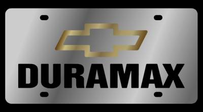 Eurosport Daytona - Eurosport Daytona 1310-1GB Stainless License Plate Duramax Bowtie Logo