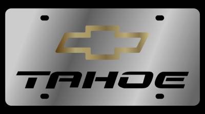 Eurosport Daytona - Eurosport Daytona 1321-1GB Stainless License Plate Tahoe Bowtie Logo