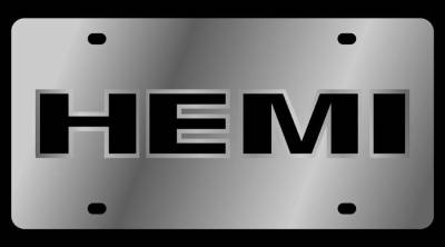 Eurosport Daytona - Eurosport Daytona 1466-1 Stainless License Plate Hemi Logo for Dodge/Jeep