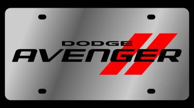 Eurosport Daytona - Eurosport Daytona 1483N-1 Stainless License Plate Avenger Logo for Dodge
