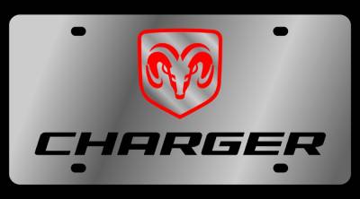 Eurosport Daytona - Eurosport Daytona 1473-1 Stainless License Plate Charger Ramhead Logo for Dodge