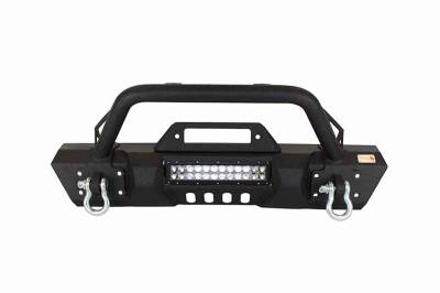Fishbone Offroad - Fishbone Offroad FB22004 Front Stubby Winch Bumper for 07-18 Wrangler
