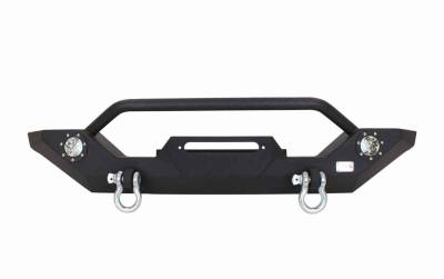 Fishbone Offroad - Fishbone Offroad FB22016 Front Bumper w/LEDs for 87-06 Jeep Wrangler TJ/YJ/LJ