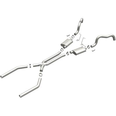 MagnaFlow Exhaust Products - MagnaFlow 15899 Street Series Stainless Crossmember-Back System Straight-Through