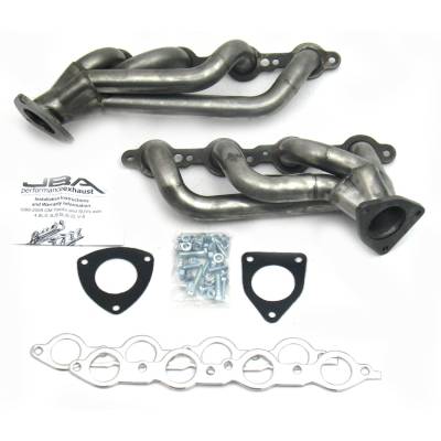 JBA Racing Headers - JBA Headers 1850S-3 1-5/8" SS Shorty Headers Raw for 03-06 GM Truck/Hummer 6.0L