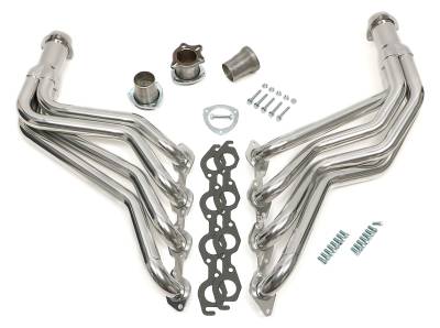 Hedman Hedders - Hedman 66117 SILVER LONG-TUBE E.O. HEADERS for 67-91 GM 396-454 TRUCK w/o A.I.R.