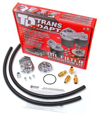 Trans-Dapt Performance - Trans-Dapt 1113 Single Remote Oil Filter System 2-1/2"ID 2-3/4"OD Flange 3/4"-16