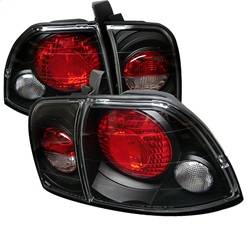 Spyder Auto - Spyder Auto 5004215 Black/Clear Euro Style Taillights for 96-97 Accord