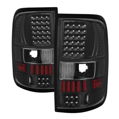 Spyder Auto - xTune Auto 5012890 Black/Clear LED Taillights for 04-08 Ford F150