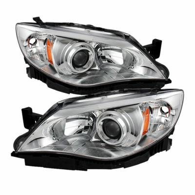xTune Auto - xTune Auto 9028274 Chrome Haologen Headlights for 08-14 Subaru Impreza WRX