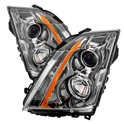 xTune Auto - xTune Auto 9027246 Projector Style Headlights Chrome/Clear