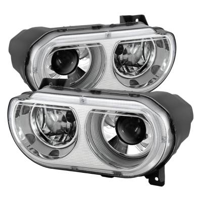 xTune Auto - xTune Auto 9027284 Projector Style Headlights Chrome/Clear