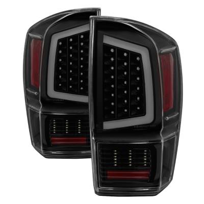 Spyder Auto - xTune Auto 9041693 Black LED Light Bar Taillights/Smoke for 16-19 Toyota Tacoma