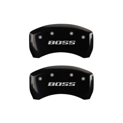 MGP Caliper Covers - MGP Caliper Covers 10010RBSSBK Rear 2Pc Gloss Black for 05-14 Mustang Boss 302