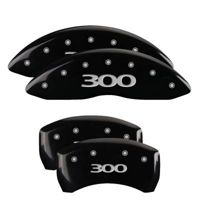 MGP Caliper Covers - MGP Caliper Covers 32020S300BK Front/Rear Gloss Black for 11-23 Chrysler 300