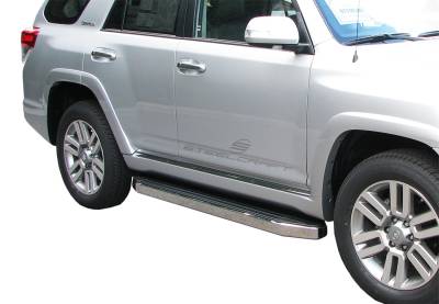 Steelcraft - Steelcraft 133800 Black Running Boards w/Stainless Trim for 10-24 Toyota 4Runner