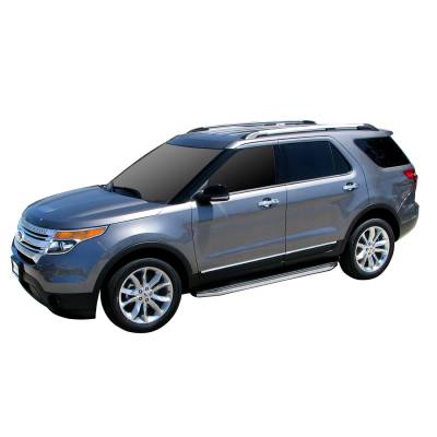 Steelcraft - Steelcraft 113900 Black Running Boards w/Stainless Trim for 11-19 Ford Explorer