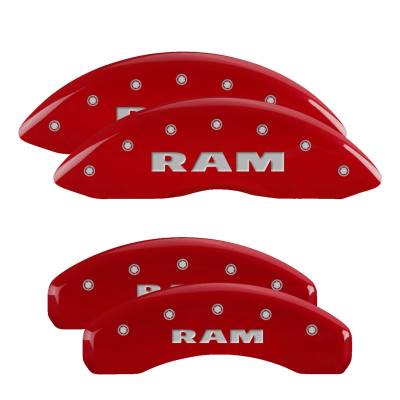 MGP Caliper Covers - MGP Caliper Covers 55001SRAMRD Front/Rear Red for 11-24 RAM 1500 Classic