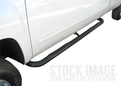 Steelcraft - Steelcraft 202240 3" Black Round Step Bars for 07-18 Silverado/Sierra Ext Cab