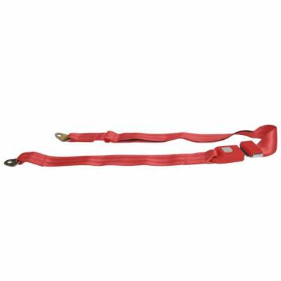 Safe-T-Boy - Safe-T-Boy STBSB2LSRD 2pt Red Lap Belt Standard Buckle Each