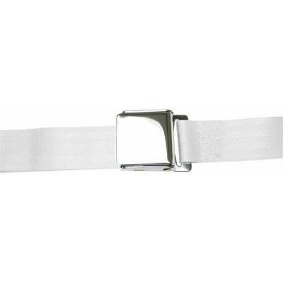 Safe-T-Boy - Safe-T-Boy STBSB2LAWT 2pt White Lap Belt Airplane Buckle Each