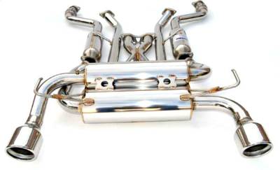 Invidia - Invidia HS02N3ZGIS Gemini Exhaust 60mm Tip 110mm Tip Style Rolled SS