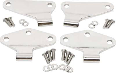 Kentrol - Kentrol 30580 Polished Body Door Hinge Set 4pc for 07-18 Jeep Wrangler JK 2DR