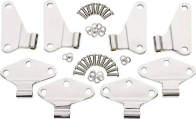 Kentrol - Kentrol 30581 Polished Body Door Hinge Set 8pc for 07-18 Jeep Wrangler JK 4DR
