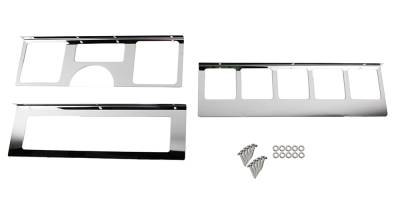 Kentrol - Kentrol 30519 Polished Dash Overlay Set 3 Pieces for 87-95 Jeep Wrangler YJ
