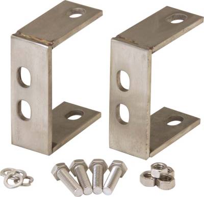 Kentrol - Kentrol 30527 Polished Rear Bumper Brackets Pair for 87-95 Jeep Wrangler YJ